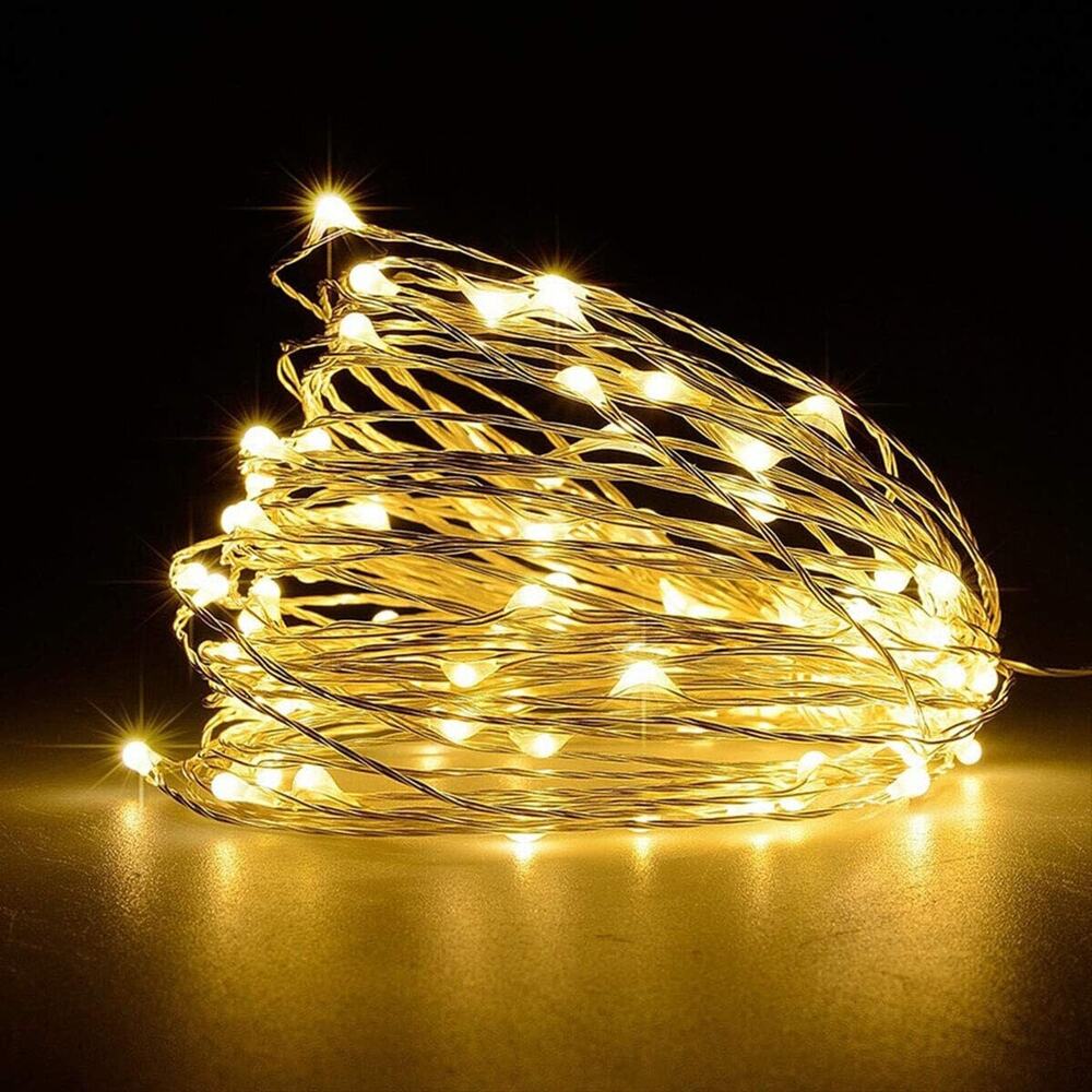 Led Battery Operated, Mini Battery Powered Copper Wire Starry String Lights